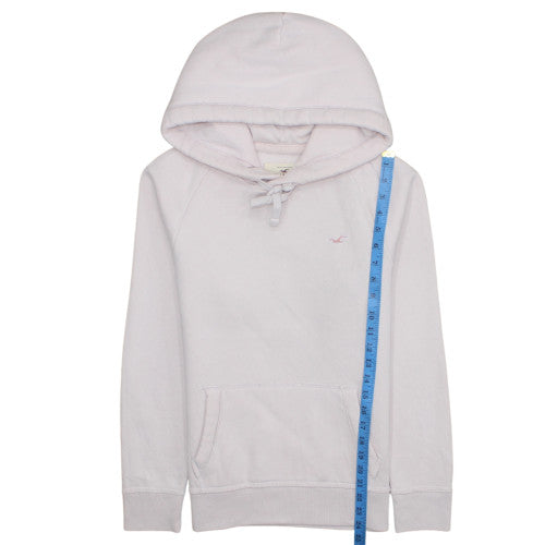 Hollister Womens Light Pink Fleece Hoodie XS Pullover Hooded Top