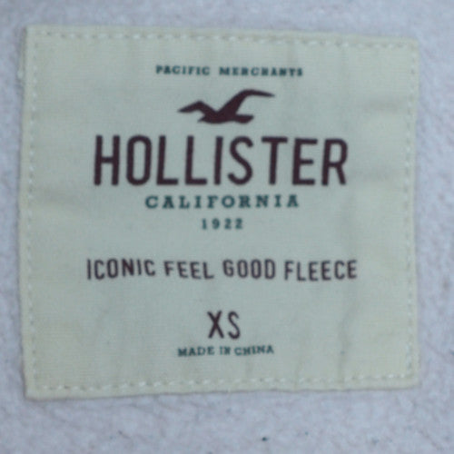 Hollister Womens Light Pink Fleece Hoodie XS Pullover Hooded Top