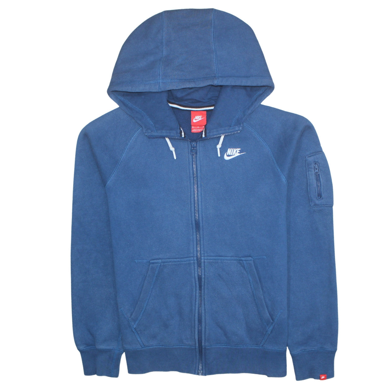 Nike Men's Blue Full Zip Hoodie M Cotton Blend Fleece Sportswear