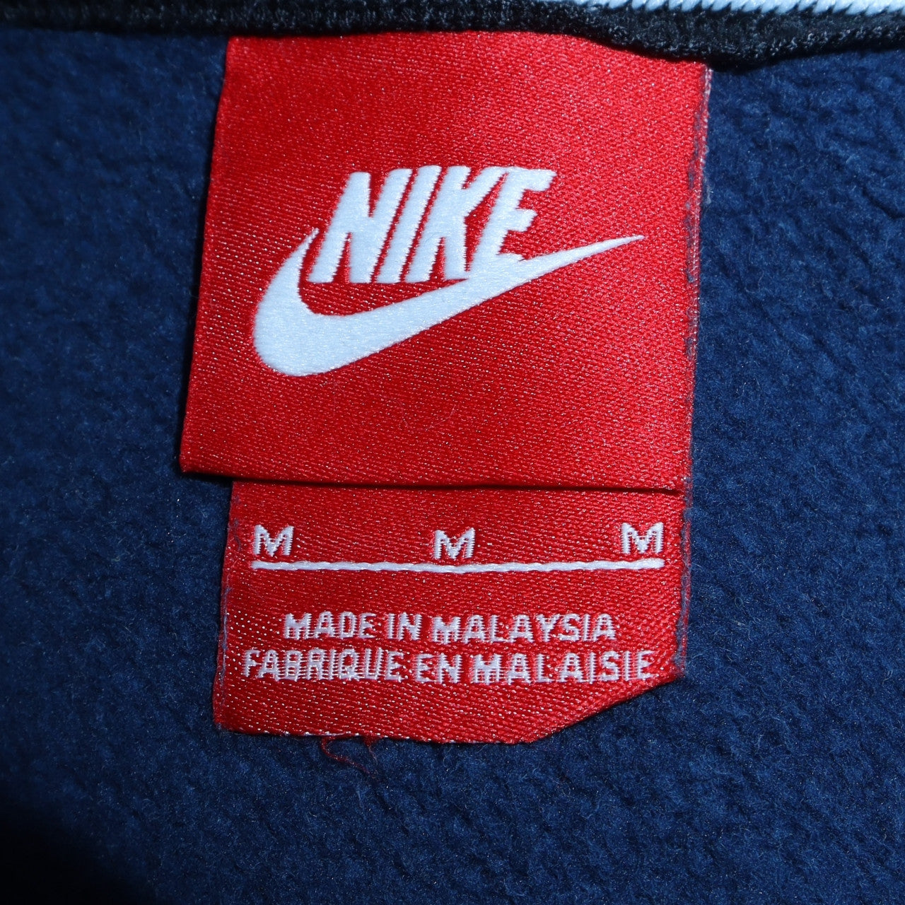 Nike Men's Blue Full Zip Hoodie M Cotton Blend Fleece Sportswear