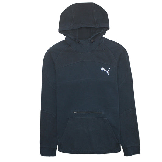 Puma Men's Black XL Pullover Hoodie with Zip Pocket Sportswear