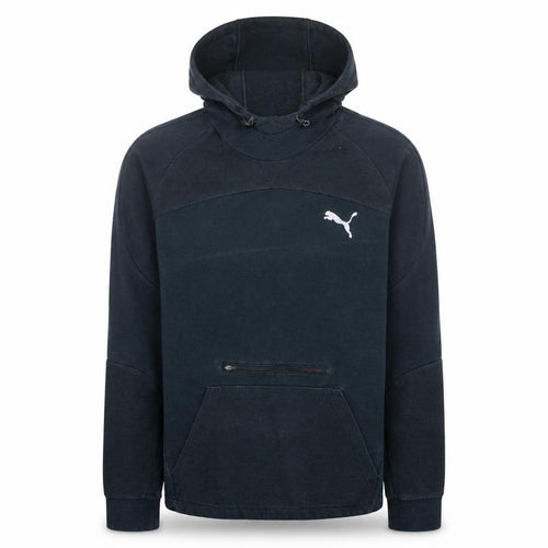 Puma Men's Black XL Pullover Hoodie with Zip Pocket Sportswear