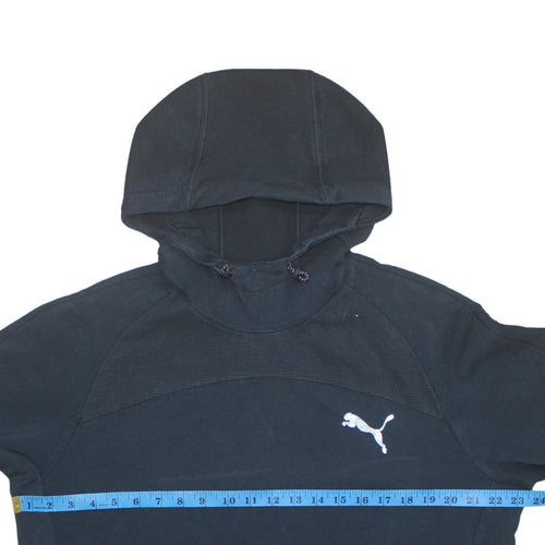 Puma Men's Black XL Pullover Hoodie with Zip Pocket Sportswear