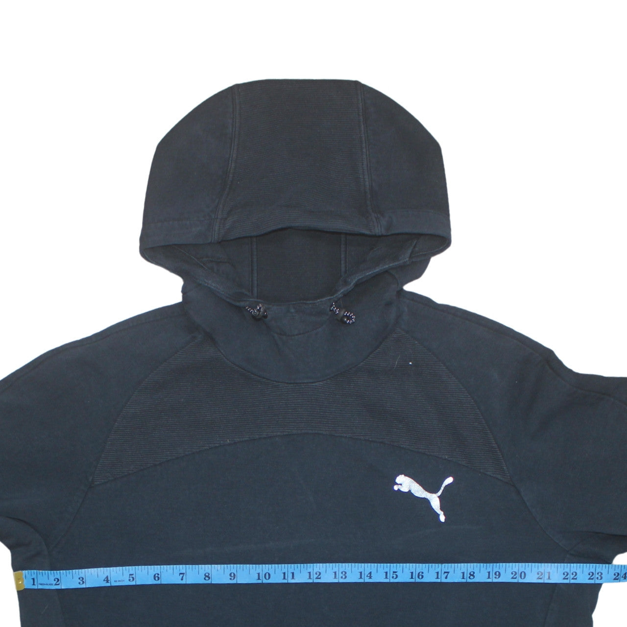 Puma Men's Black XL Pullover Hoodie with Zip Pocket Sportswear