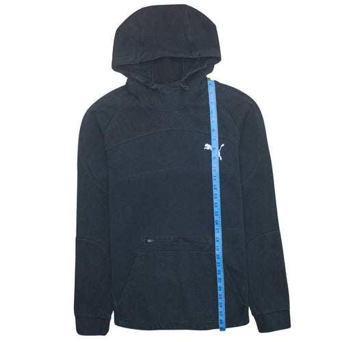 Puma Men's Black XL Pullover Hoodie with Zip Pocket Sportswear