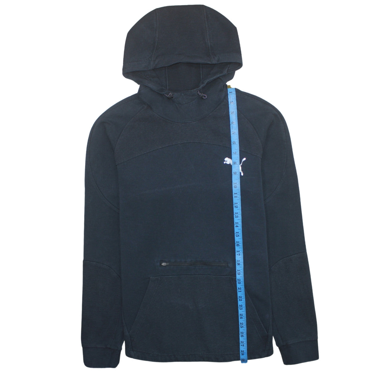 Puma Men's Black XL Pullover Hoodie with Zip Pocket Sportswear