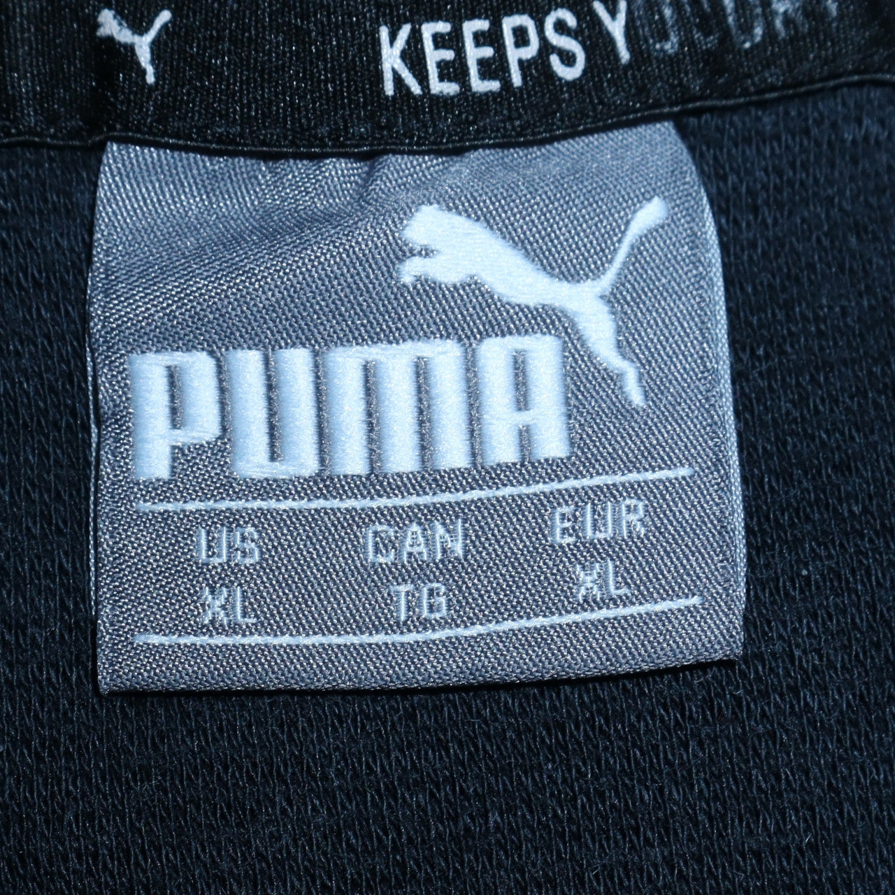 Puma Men's Black XL Pullover Hoodie with Zip Pocket Sportswear