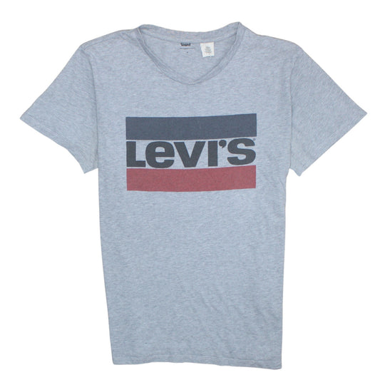 Levi's Men's Grey Logo Graphic Cotton Crew Neck T-Shirt Size M