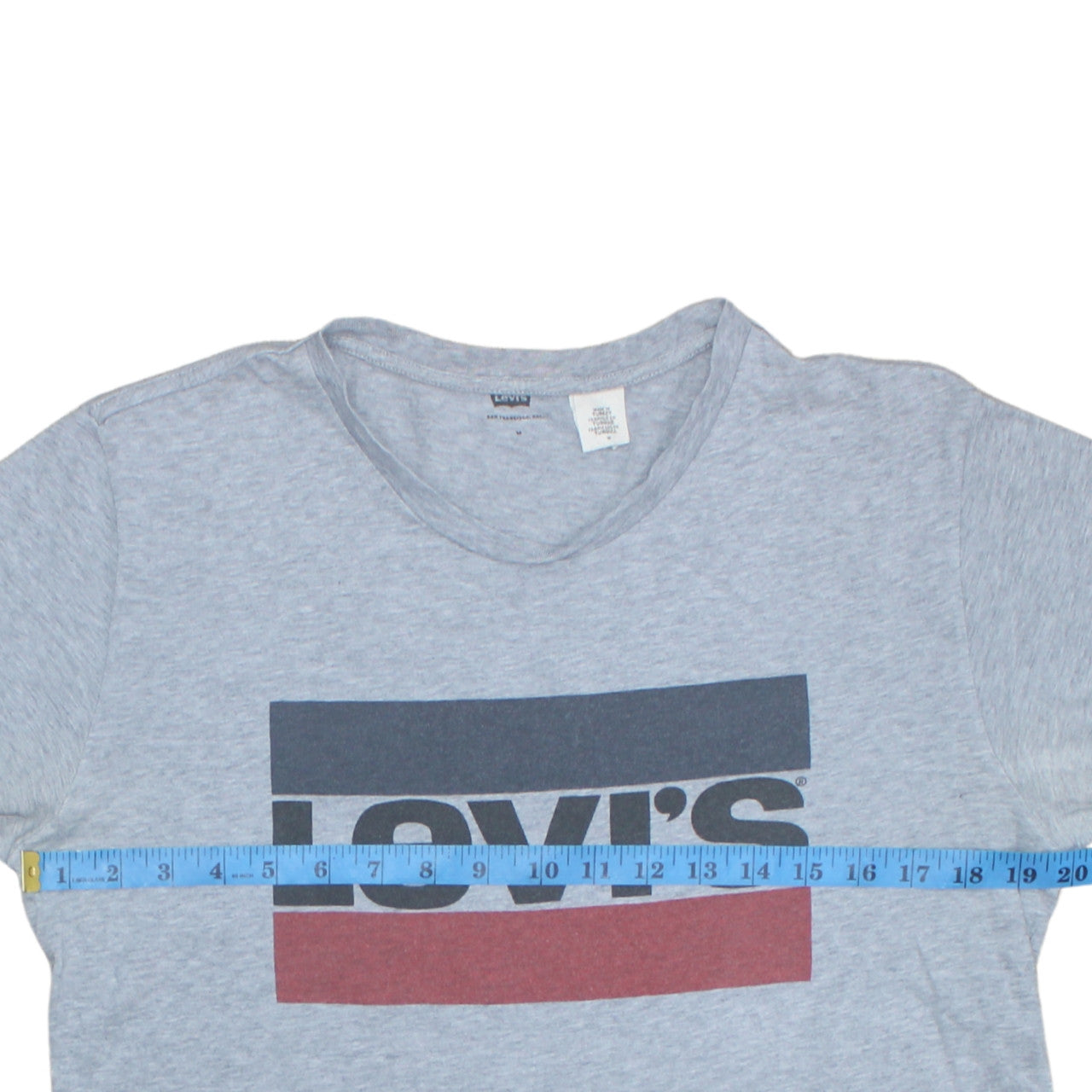Levi's Men's Grey Logo Graphic Cotton Crew Neck T-Shirt Size M