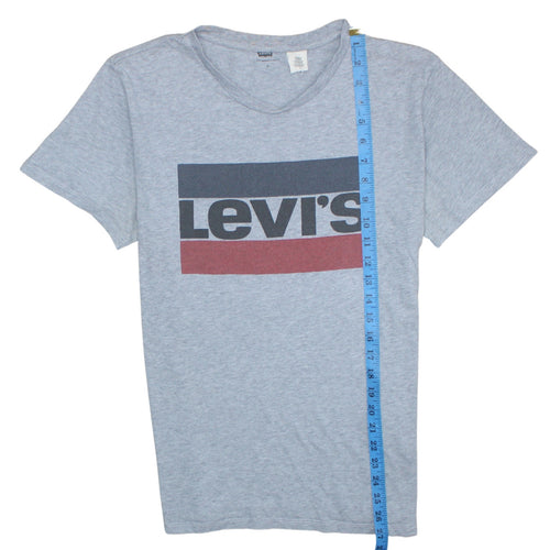 Levi's Men's Grey Logo Graphic Cotton Crew Neck T-Shirt Size M