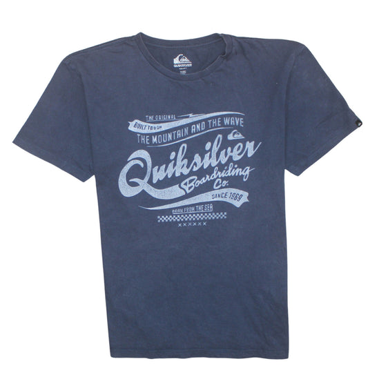 Quiksilver Mens Blue Regular Fit Graphic T-Shirt Size M