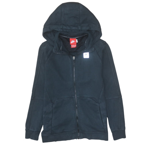 Nike Boys Black Full Zip Hoodie 12-13 Years Air Max Lined Sweatshirt