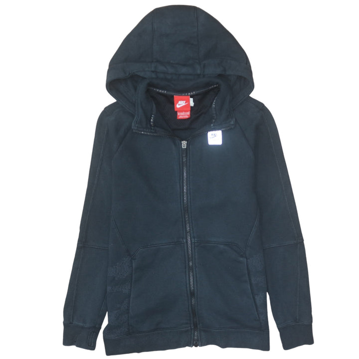 Nike Boys Black Full Zip Hoodie 12-13 Years Air Max Lined Sweatshirt