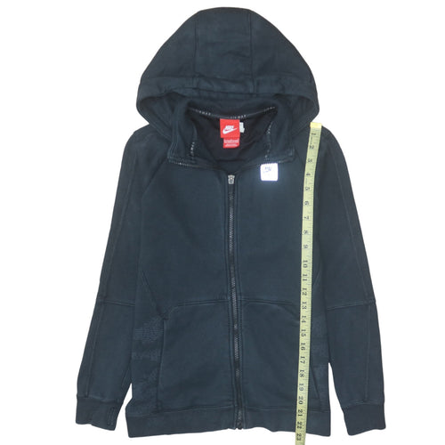 Nike Boys Black Full Zip Hoodie 12-13 Years Air Max Lined Sweatshirt