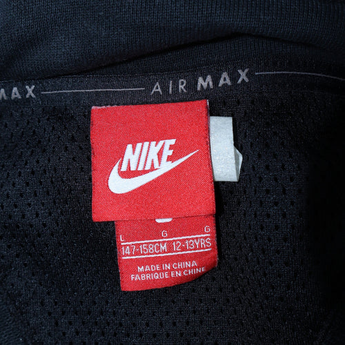 Nike Boys Black Full Zip Hoodie 12-13 Years Air Max Lined Sweatshirt