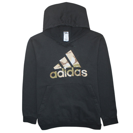 Adidas Men's Black 2XL Pullover Hoodie with Gold Logo
