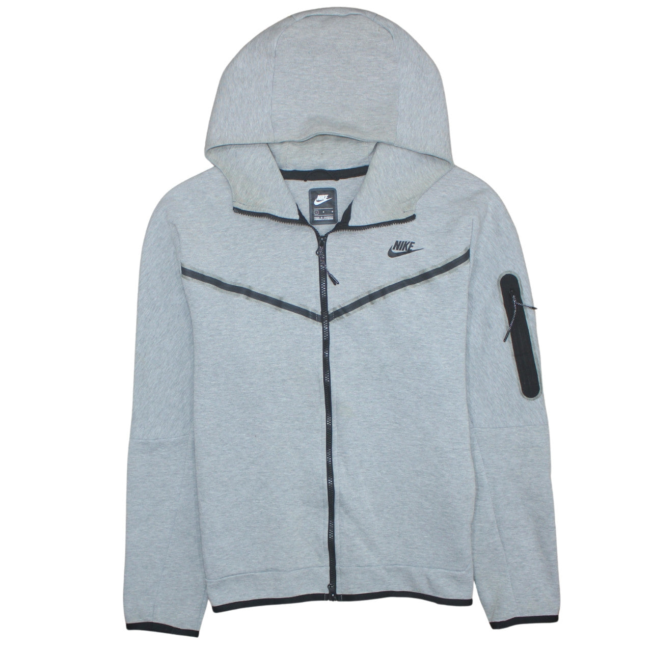 Nike Men's Grey Full Zip Hooded Sweatshirt Size L