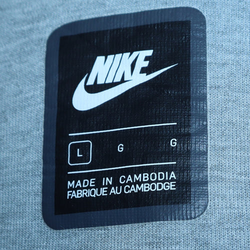 Nike Men's Grey Full Zip Hooded Sweatshirt Size L