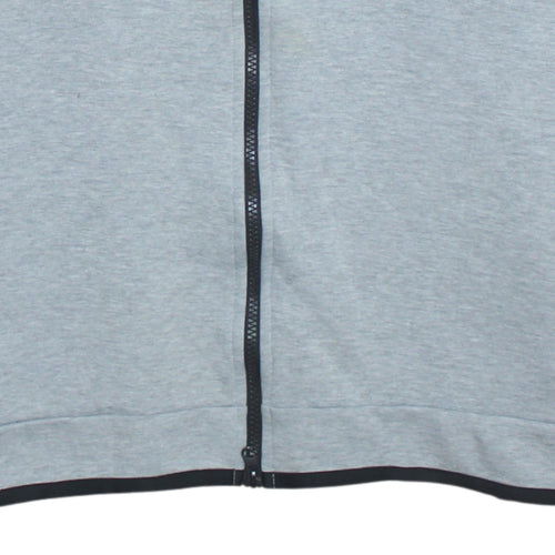 Nike Men's Grey Full Zip Hooded Sweatshirt Size L