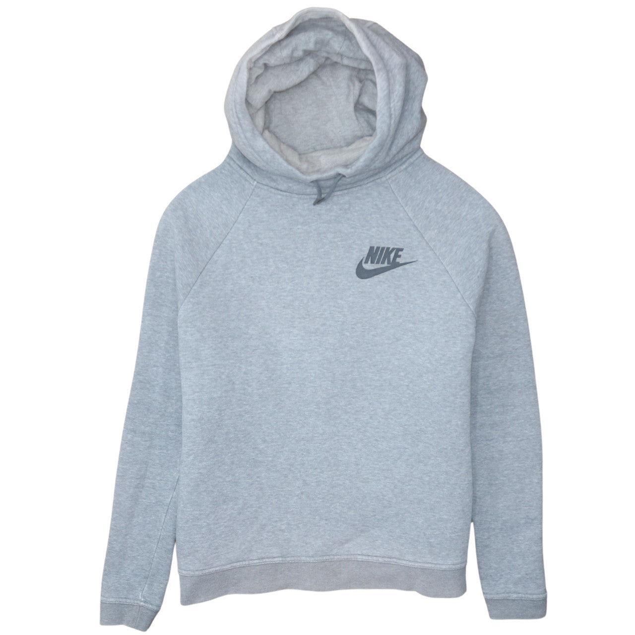 Nike Men's Grey Pullover Hoodie M Regular Fit Fleece Sweatshirt
