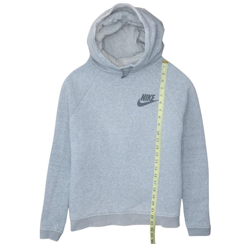 Nike Men's Grey Pullover Hoodie M Regular Fit Fleece Sweatshirt