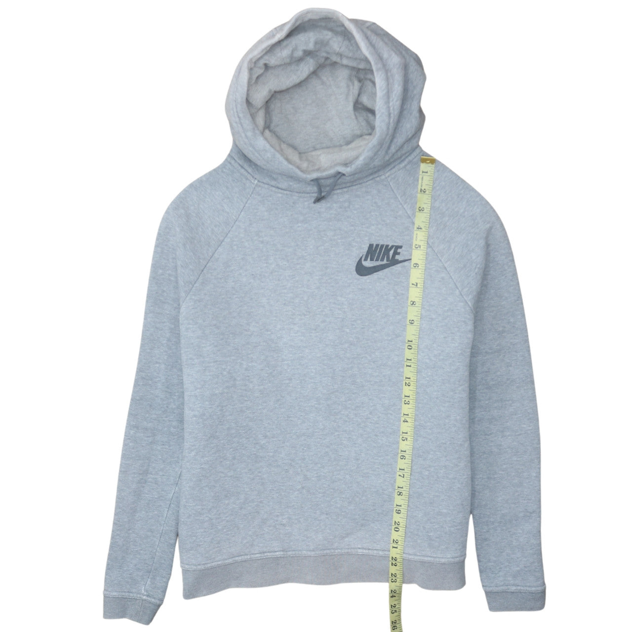 Nike Men's Grey Pullover Hoodie M Regular Fit Fleece Sweatshirt
