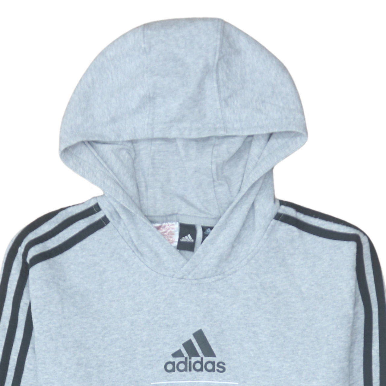 Adidas Boys Grey Pullover Hoodie 15-16 Years Classic Fit Sportswear