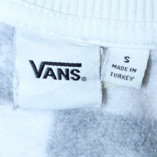 Vans Men's Black & White Graphic Check Pullover Sweatshirt Size S