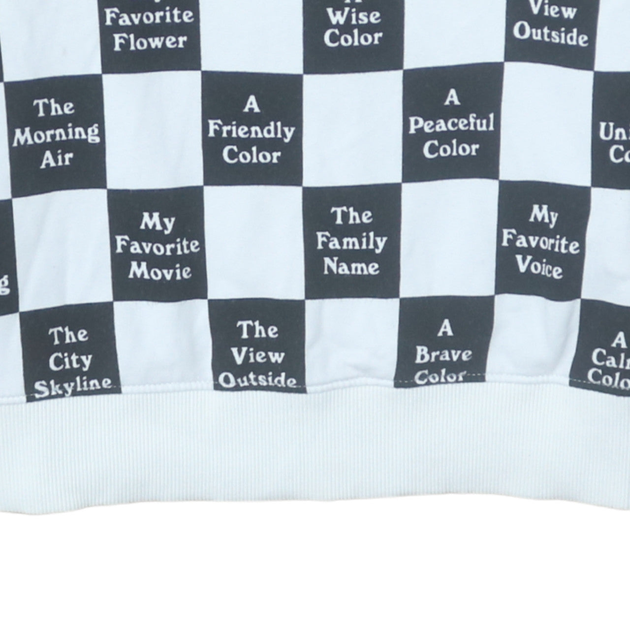 Vans Men's Black & White Graphic Check Pullover Sweatshirt Size S