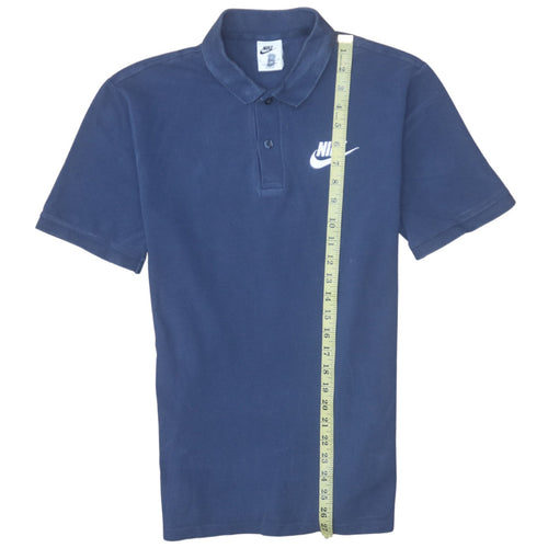 Nike Men's Blue Cotton Polo Shirt Size S Short Sleeve Sportswear