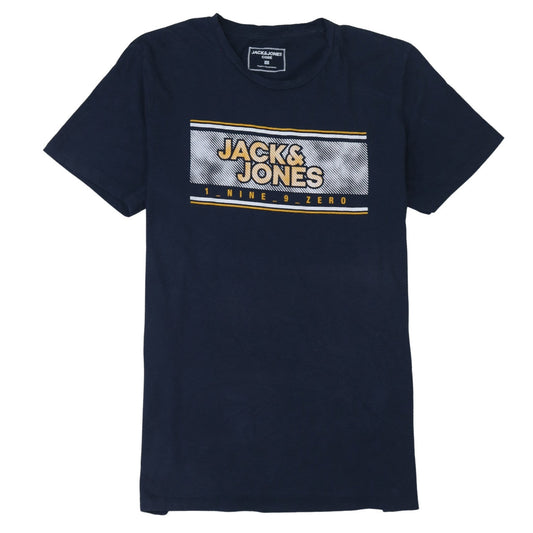 Jack & Jones Men’s Blue Graphic Print Crew Neck T-Shirt L