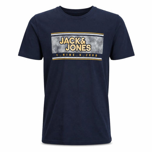 Jack & Jones Men’s Blue Graphic Print Crew Neck T-Shirt L
