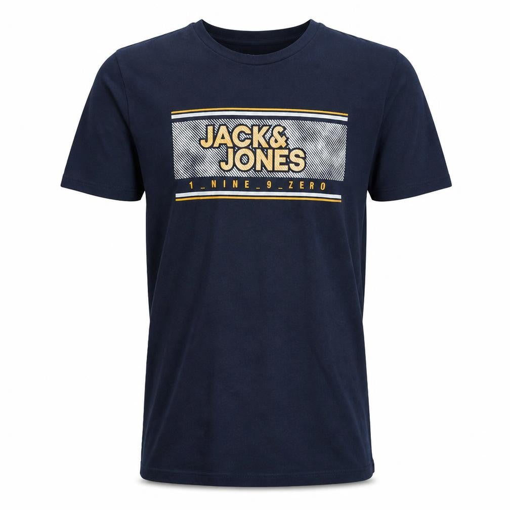 Jack & Jones Men’s Blue Graphic Print Crew Neck T-Shirt L