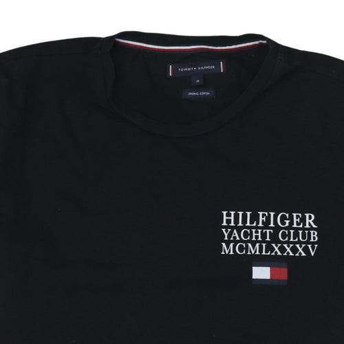 Tommy Hilfiger Men's Black Nautical Logo Cotton T-Shirt M