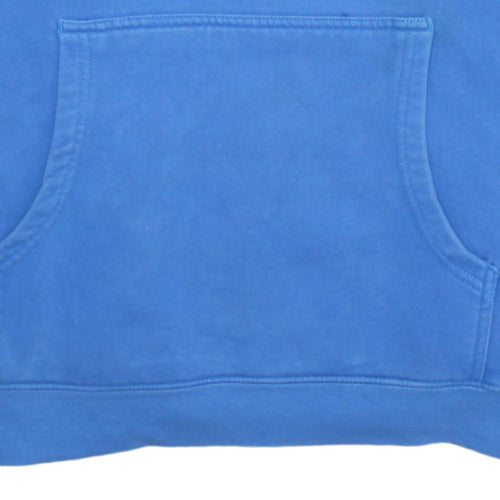 Vans Men's Blue Pullover Hoodie Small Logo Graphic Cotton Blend