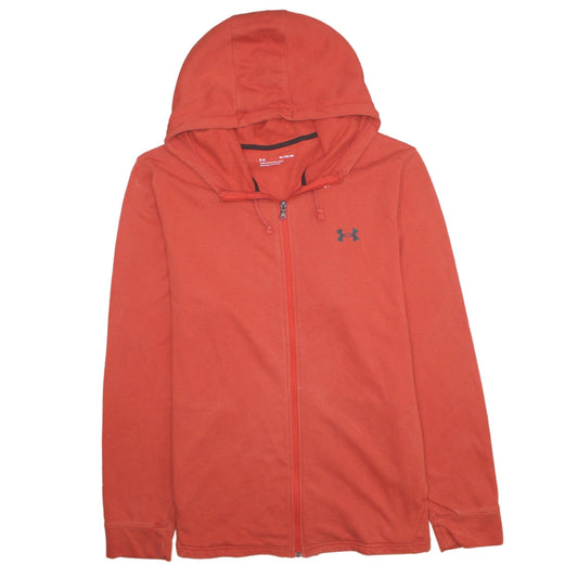 Under Armour Men's Red XL Full Zip Hoodie Cotton Blend