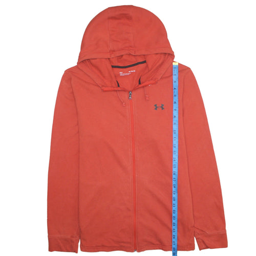 Under Armour Men's Red XL Full Zip Hoodie Cotton Blend
