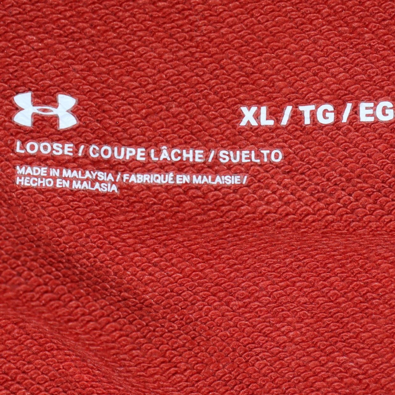 Under Armour Men's Red XL Full Zip Hoodie Cotton Blend