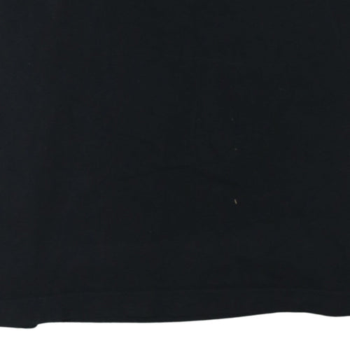 Adidas Men’s Black V-Neck Sports T-Shirt Size M Football Logo