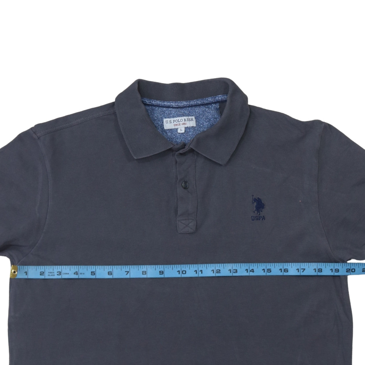 U.S. Polo Assn. Men's Blue L Cotton Polo Shirt Classic Fit