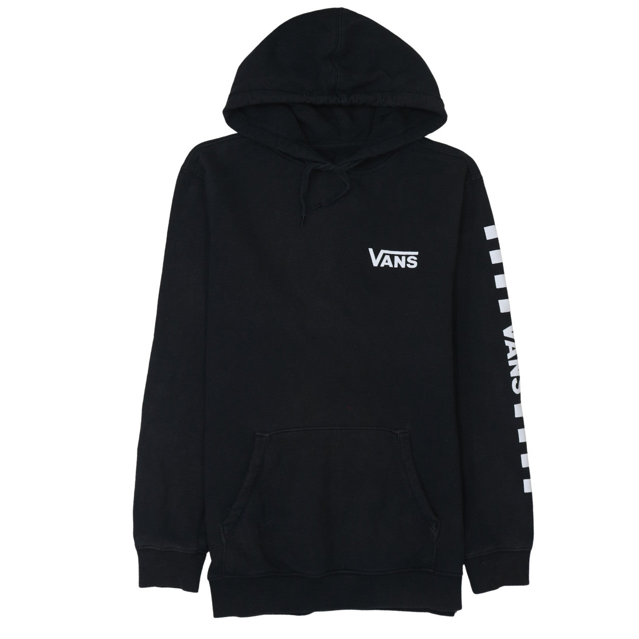 Vans Men's Black Pullover Hoodie Medium Graphic Logo Fleece