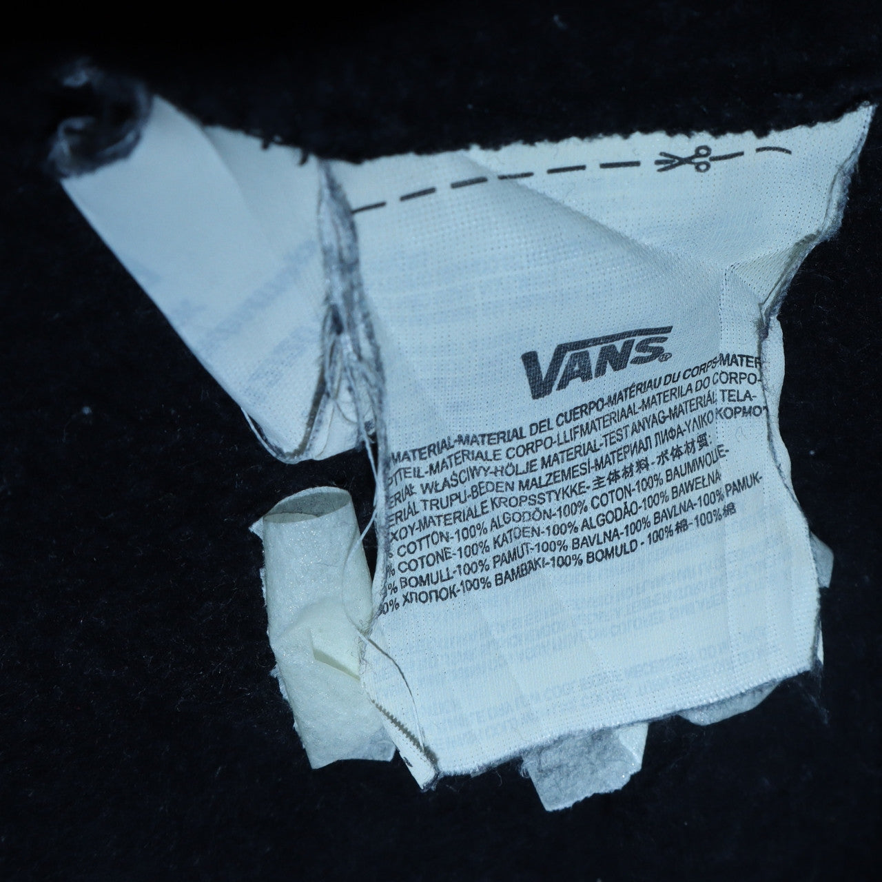 Vans Men's Black Pullover Hoodie Medium Graphic Logo Fleece