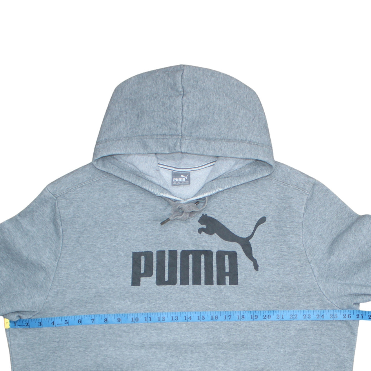 Puma Men Grey 2XL Pullover Hoodie Graphic Print Sweatshirt