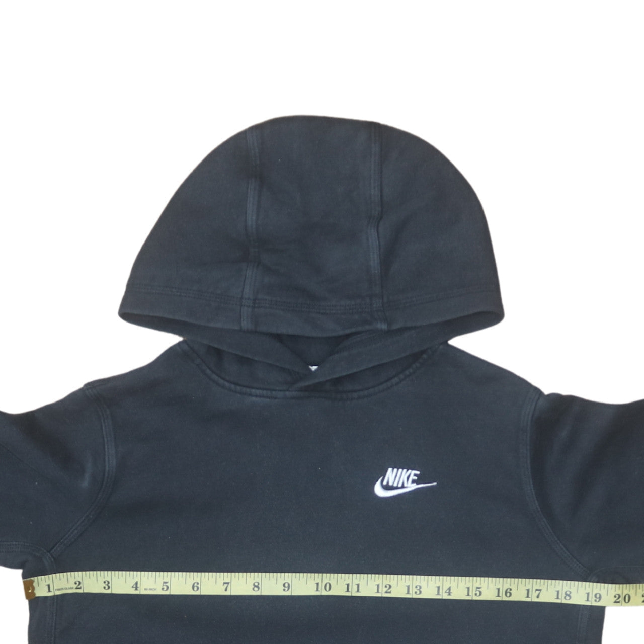 Nike Boys Black Pullover Hoodie XL 158-170cm Classic Logo Sweatshirt
