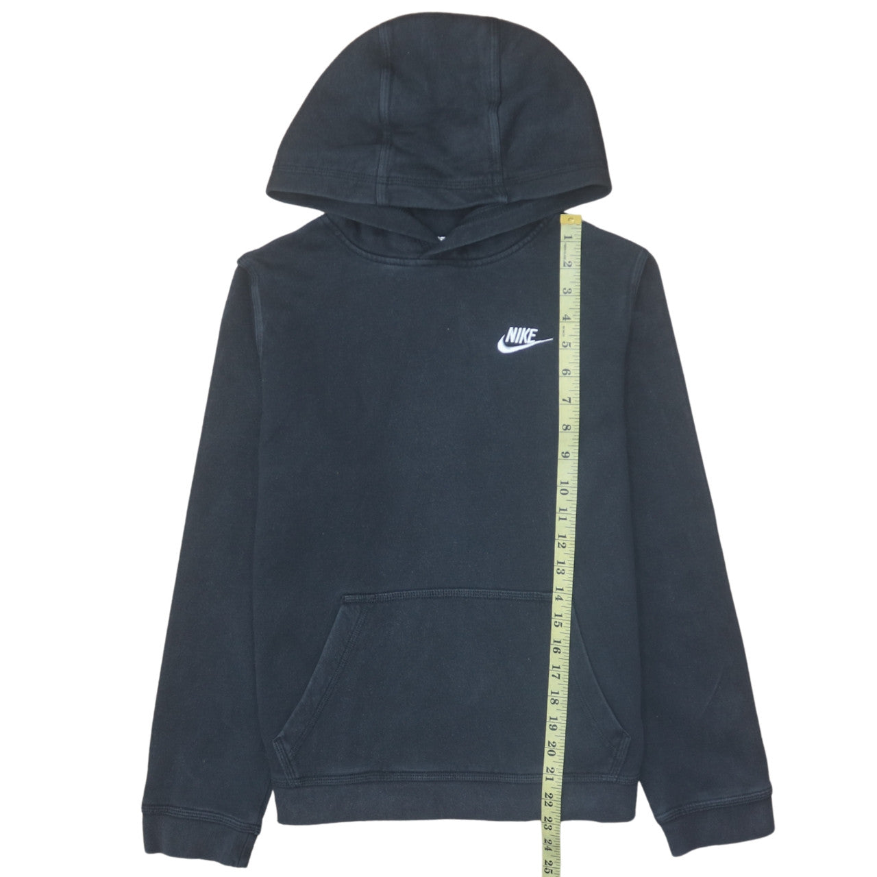 Nike Boys Black Pullover Hoodie XL 158-170cm Classic Logo Sweatshirt