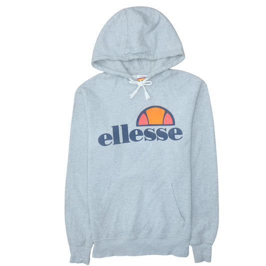 Ellesse Men's Grey Pullover Hoodie M Regular Fit Graphic Logo