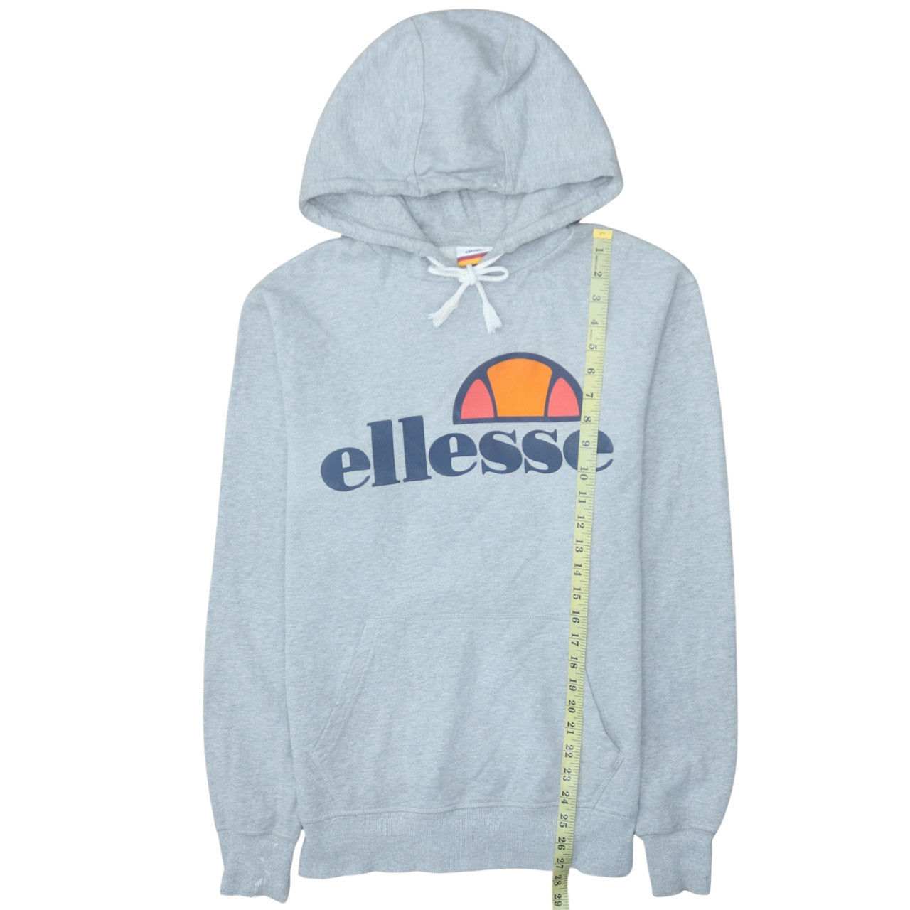 Ellesse Men's Grey Pullover Hoodie M Regular Fit Graphic Logo