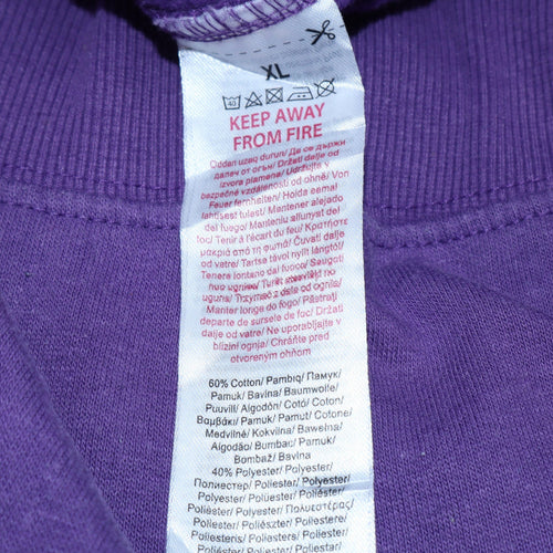 Corpse Bride Purple Graphic Sweatshirt XL Women Relaxed Fit Cotton Blend