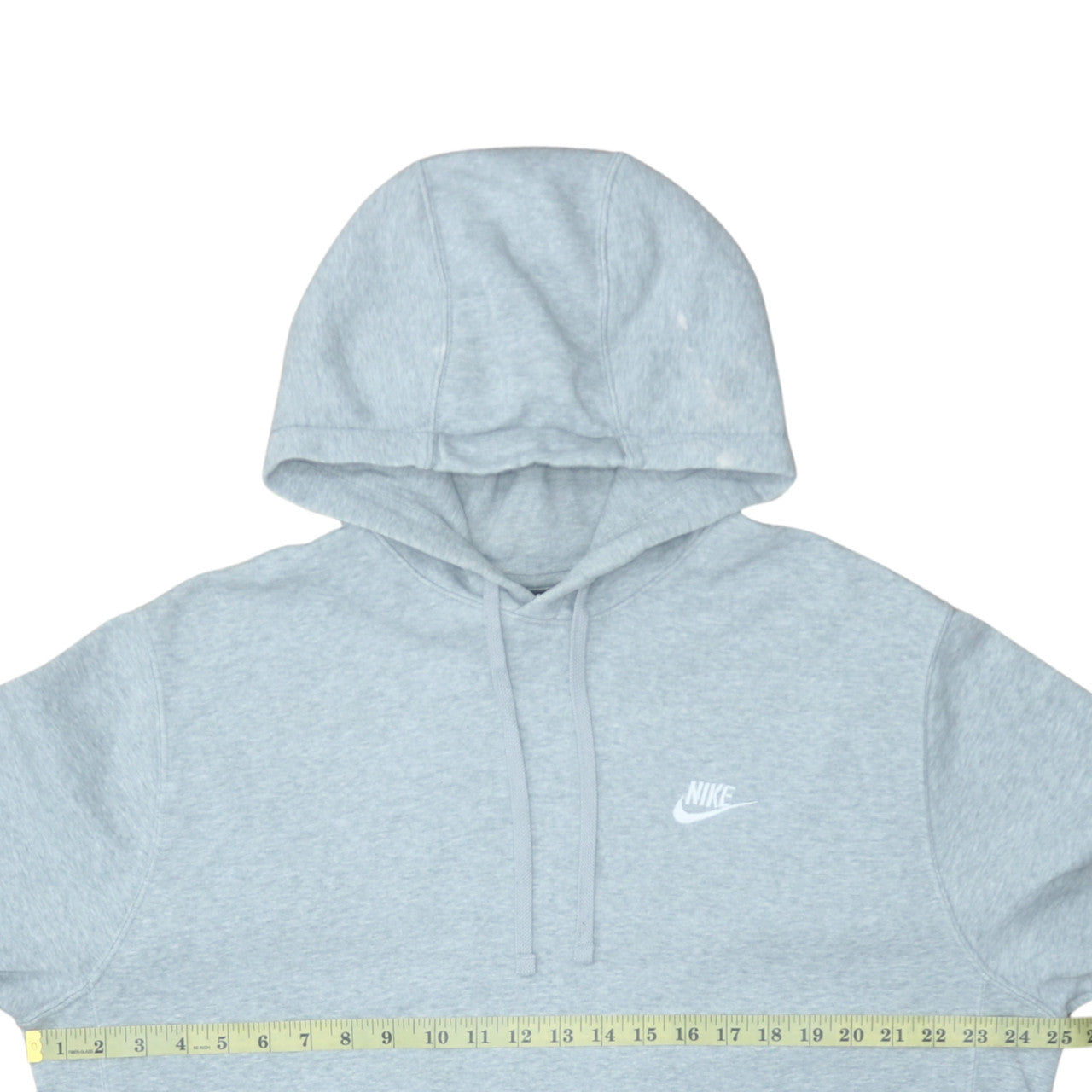 Nike Men Grey Pullover Hoodie Size L Regular Fit Fleece Sweatshirt