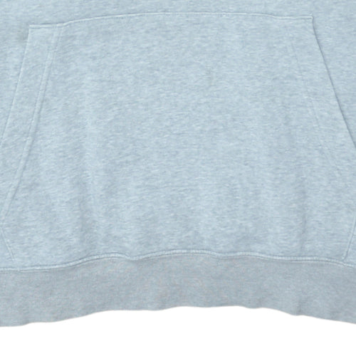 Nike Men Grey Pullover Hoodie Size L Regular Fit Fleece Sweatshirt